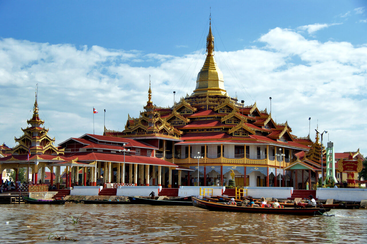 Phaung Daw Oo Pagoda in Inle Lake