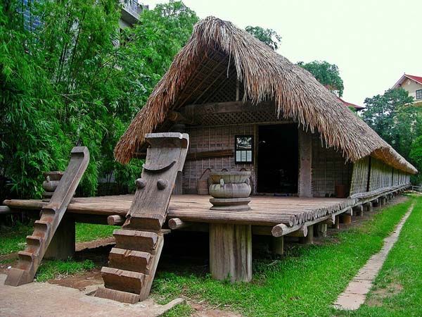 Ede long house of a family in Ky village - Restored at the Vietnam Museum of Ethnology