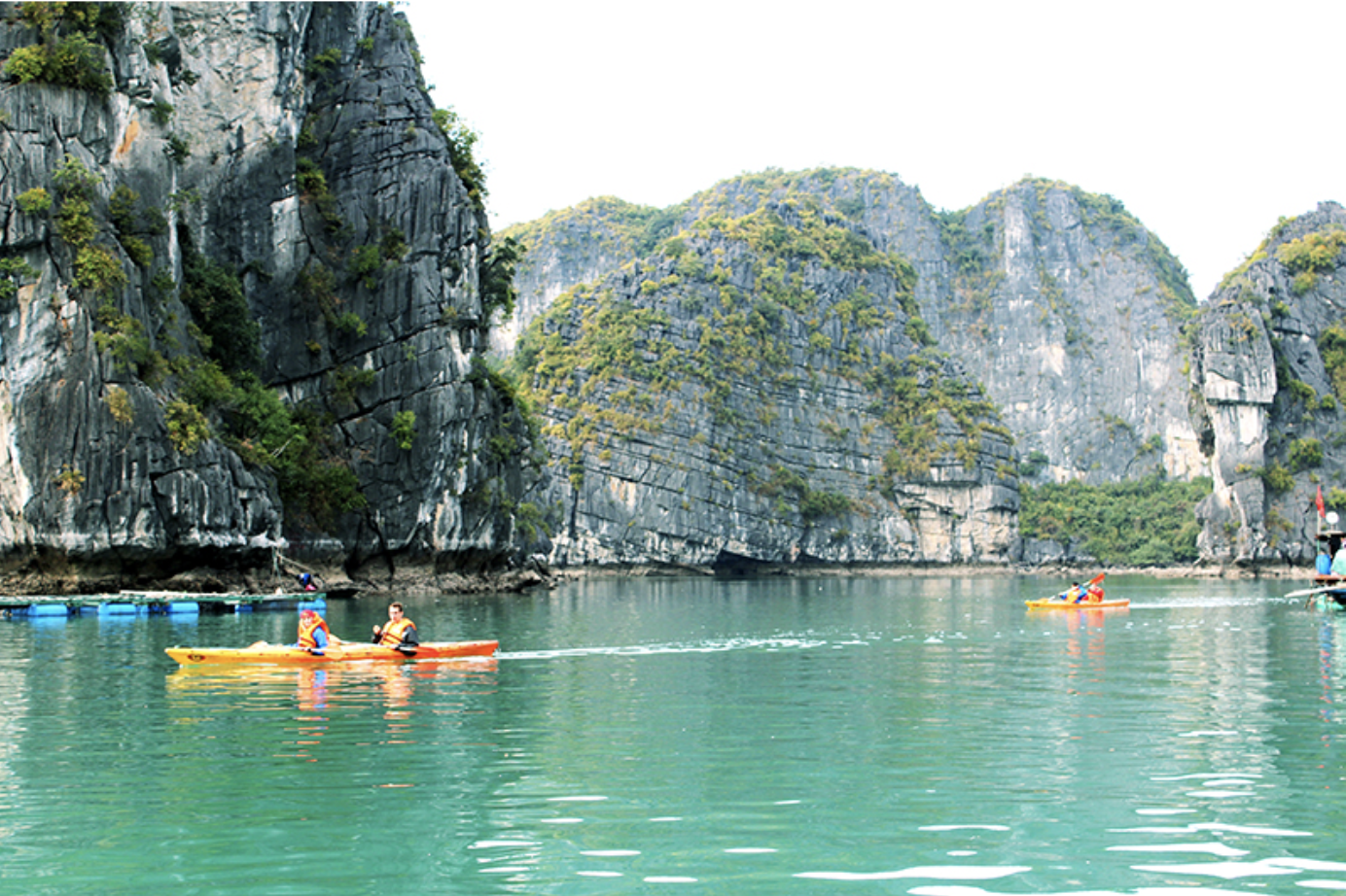 Kayaking in Ha Long Bay